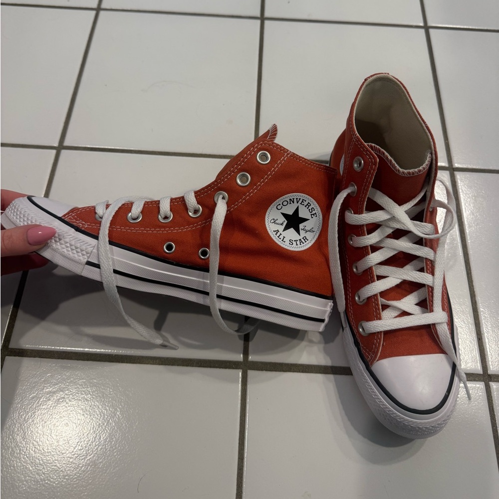 Converse All Star Burnt Orange High-Top Sneakers Womens 8